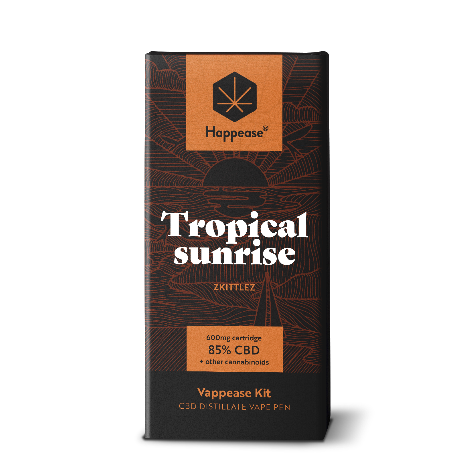 Kit vape pen CBD Happease - 85% cannabinoïdes naturels | Tropical Sunrise - Salvia la pépite verte
