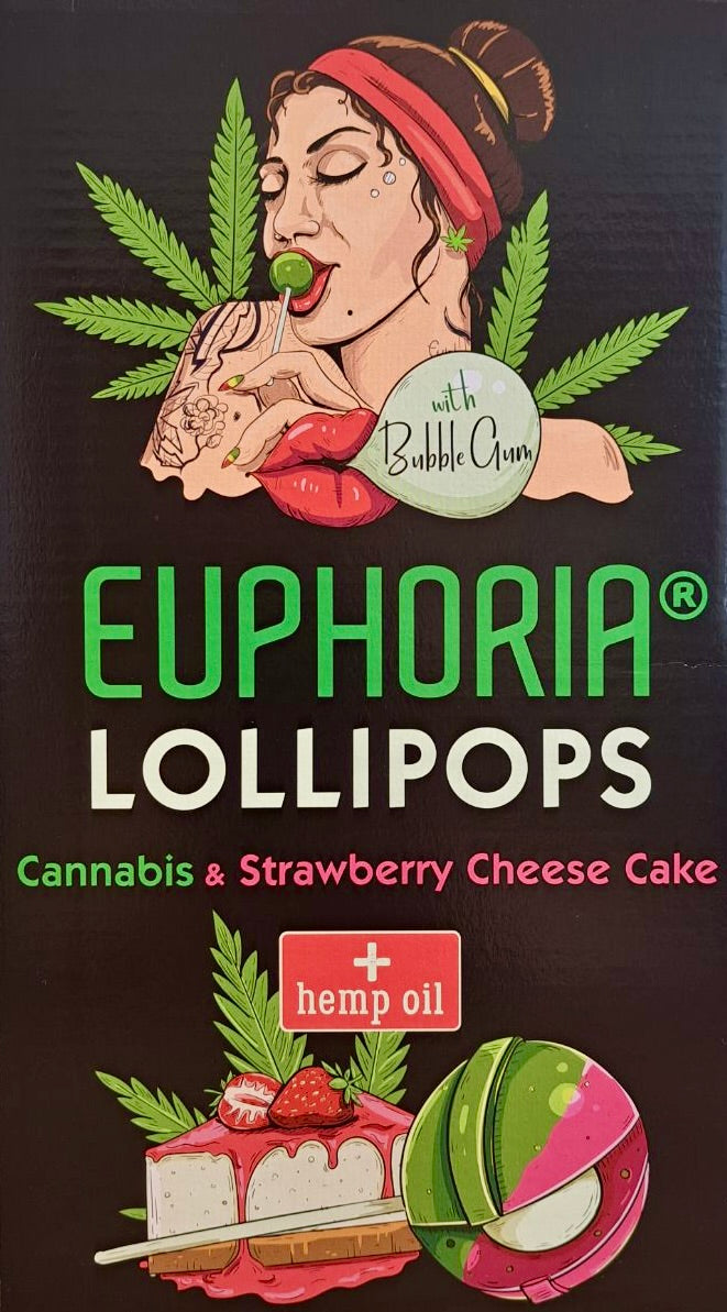 Sucette Cannabis Cheesecake fraise - Salvialapepiteverte