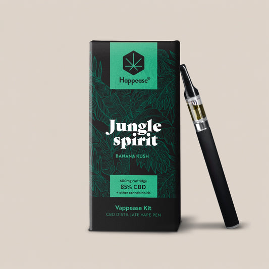 Kit vape pen CBD Happease - 85% cannabinoïdes naturels | Jungle Spirit - Salvia la pépite verte
