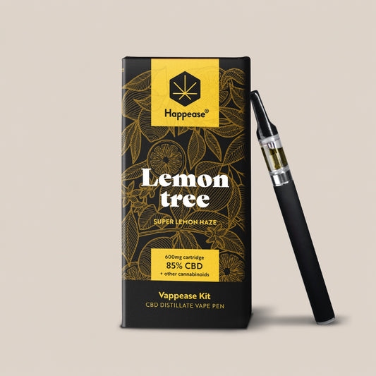 Kit vape pen CBD Happease - 85% cannabinoïdes naturels | Lemon Tree - Salvia la pépite verte