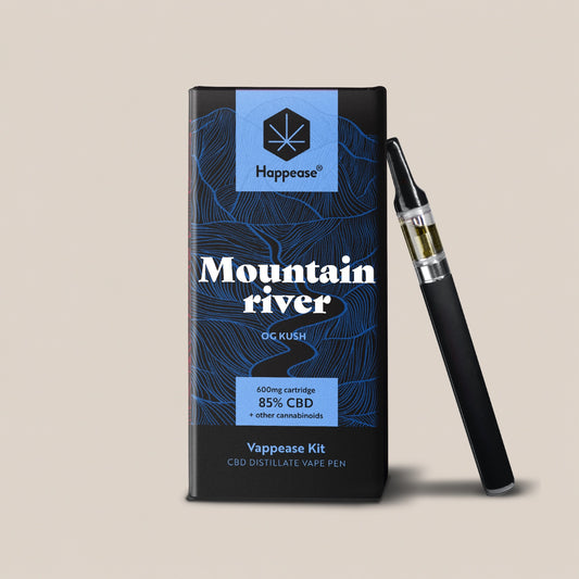 Kit vape pen CBD Happease - 85% cannabinoïdes naturels | Mountain River - Salvia la pépite verte